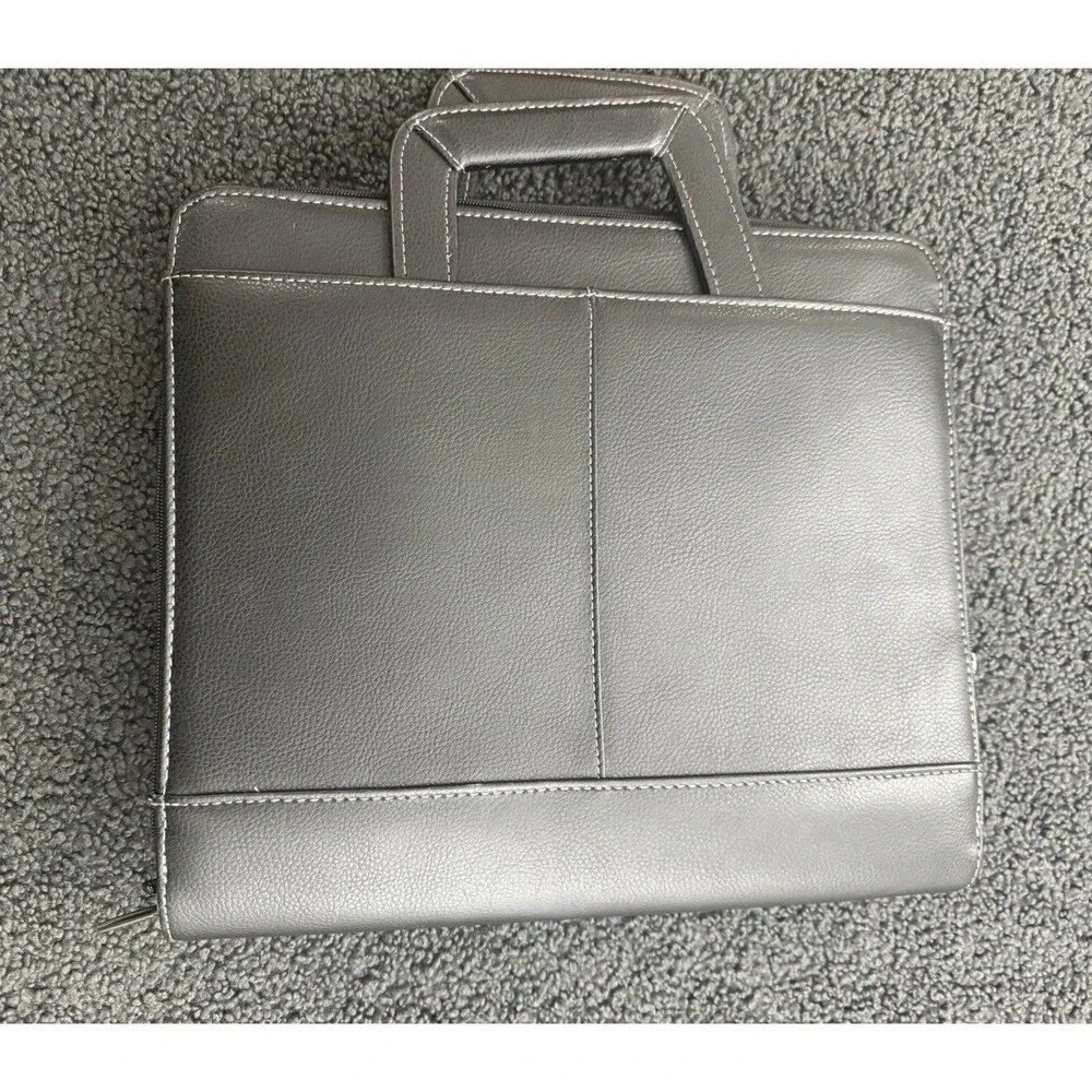 Mint Samsonite Business Portfolio Briefcase Zip Blk Genuine Leather